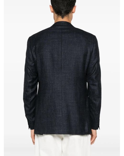 Canali Blue Single-Breasted Blazer for men