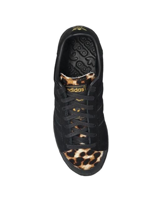 Adidas Black Leopard-Print Sneakers