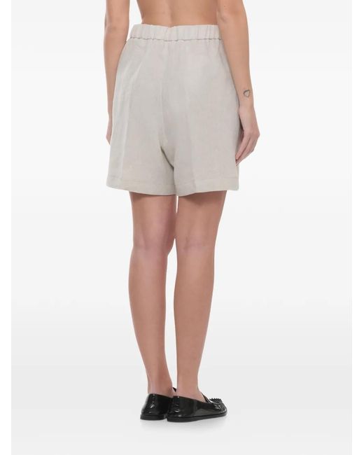 Panicale White Elasticated Shorts