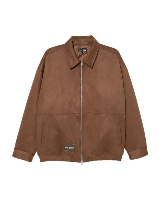 メンズ Izzue ロゴ スエードジャケット Brown
