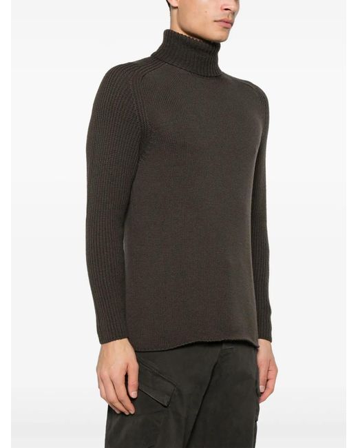 Transit Brown Virgin Wool Sweater for men