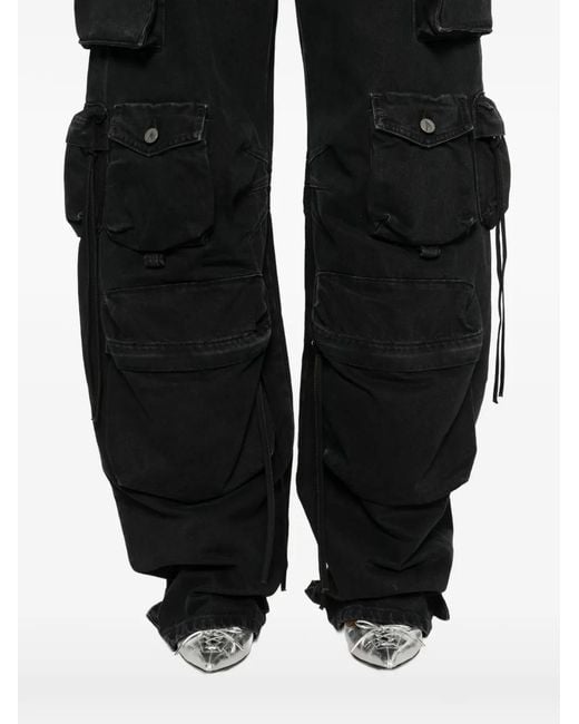 The Attico Black Ruffled Jeans