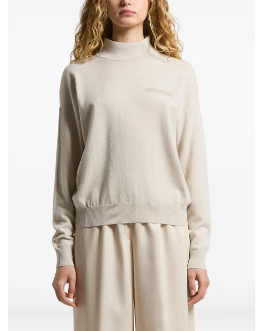 Maglione Con Ricamo di Peserico in Natural