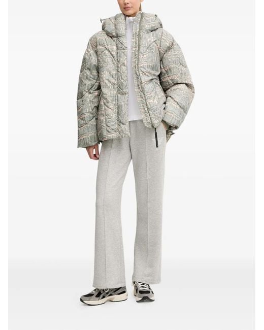 Adidas By Stella McCartney Gray Hooded Patterned Jacket