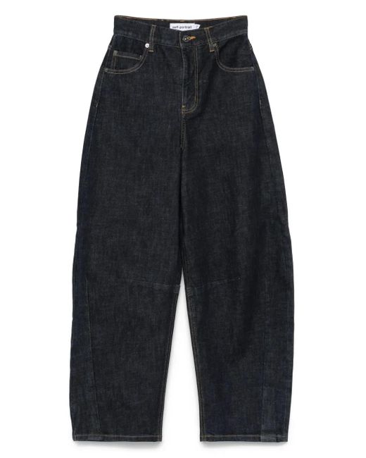 Self-Portrait Blue High-Waisted Jeans