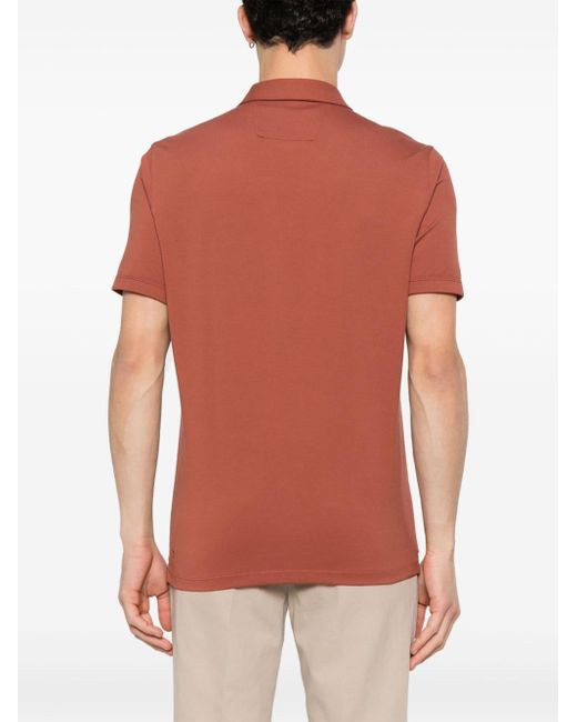 Boggi Orange Short-sleeve Polo Shirt for men