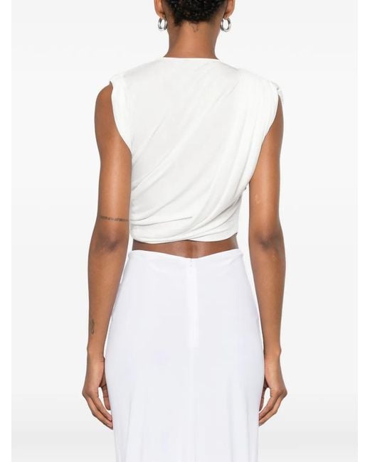 Christopher Esber White Verve Draped Top