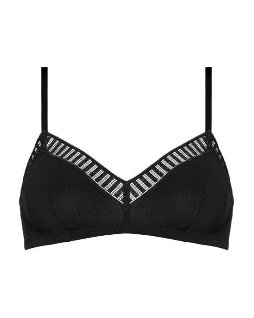 Eres Black Madeleine Graph Wireless Triangle Bra