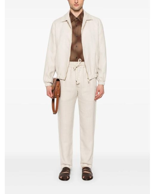 Eleventy White Linen Jacket for men