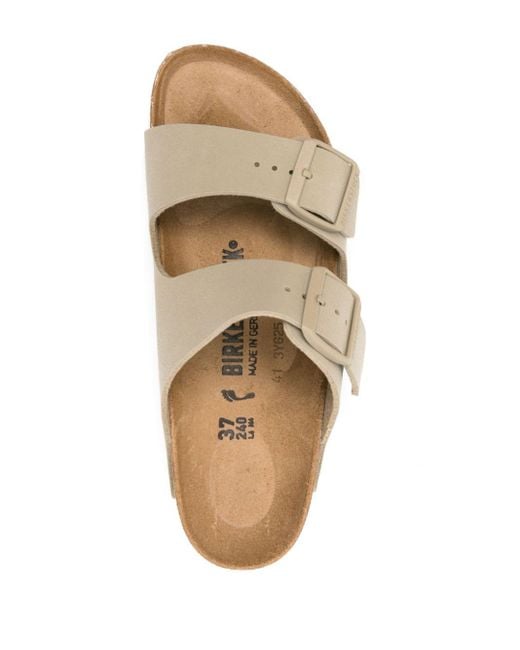 Birkenstock White Arizona Leather Flat Sandals