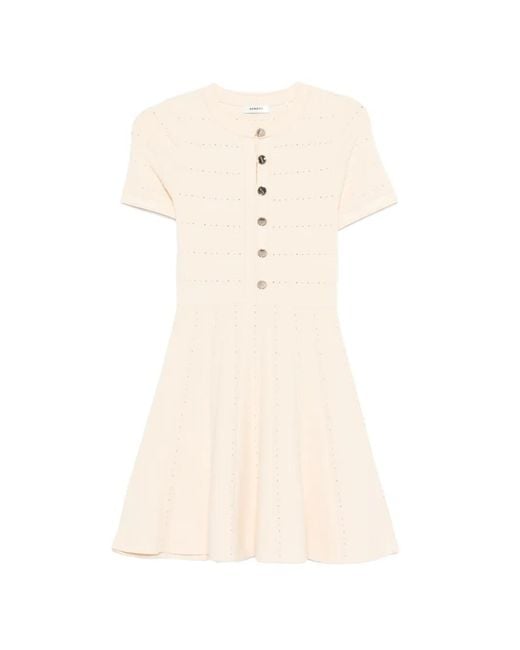 Sandro White Floral Print Knit Mini Dress