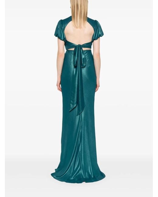 Parlor Green Open-Back Maxi Dress