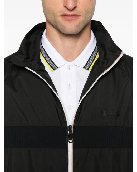 Boss Black Panelled Zip-Fastening Tracksuit for men
