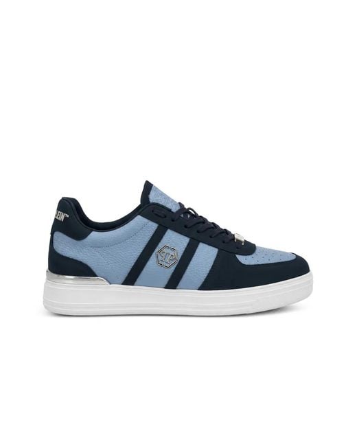 Philipp Plein Blue Baskets Basses Multicolores