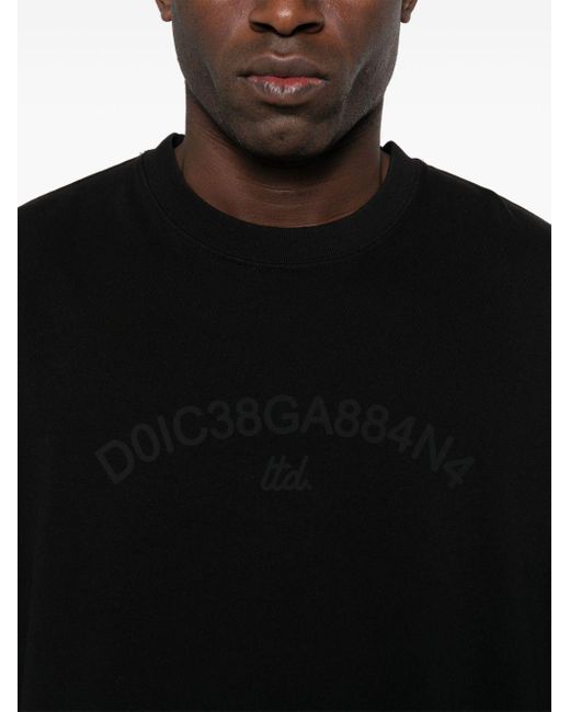 Camiseta con logo estampado Dolce & Gabbana de hombre de color Black