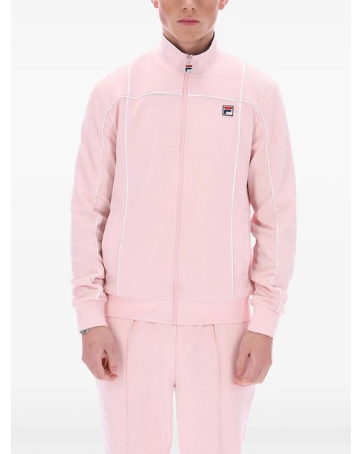 Fila Pink Armando Contrast-Piping Sweatshirt for men