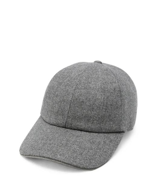 Eleventy Gray Melange-Effect Cap for men