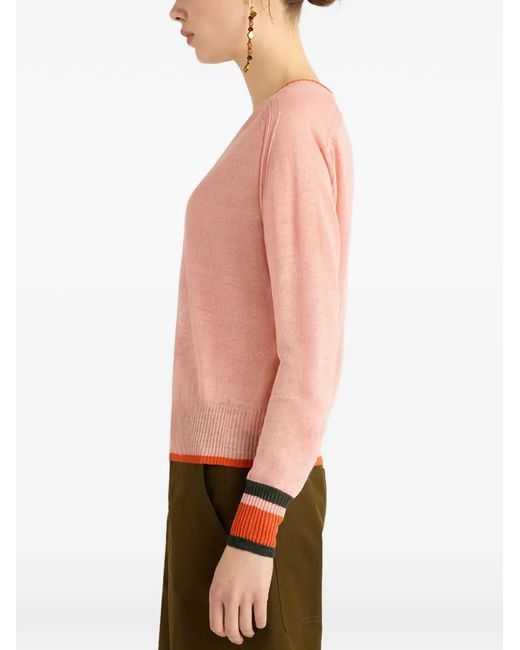 Momoní Pink Rio Contrasting Edges Sweater