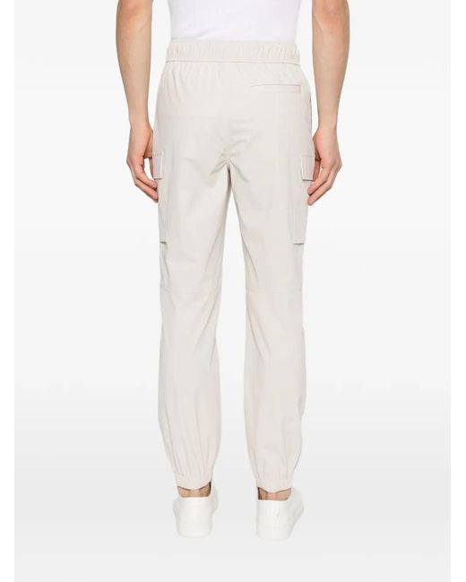 ALPHATAURI White Plix Belt Cargo Pants for men