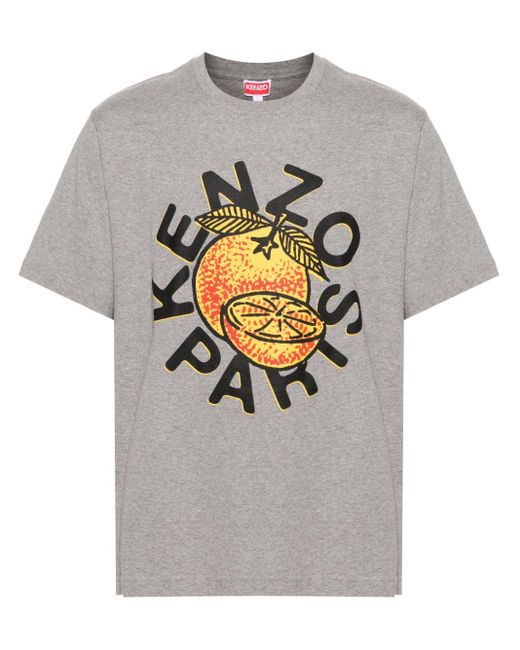 KENZO T-shirt Met Print in het Gray voor heren