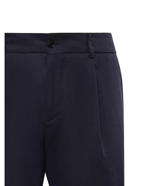 BE ABLE Blue Pleated Elasticated-Waist Shorts for men
