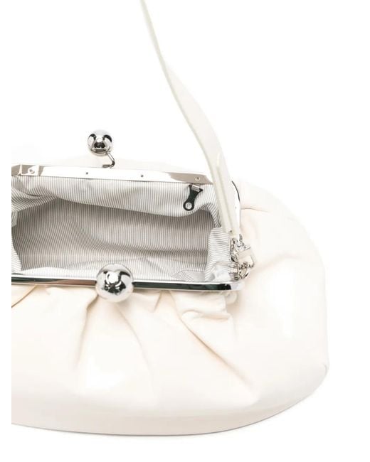Max Mara White Cubico Clutch Bag