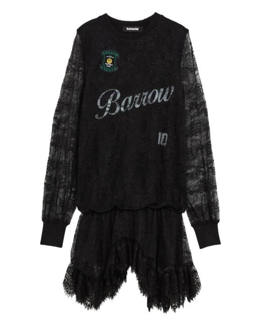 Barrow Mini-Jurk Met Kant in het Black
