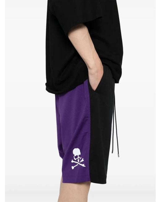MASTERMIND WORLD Shorts Met Colourblocking in het Black voor heren