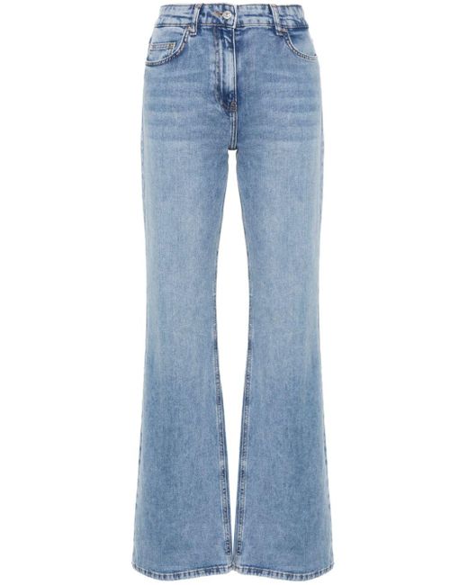 Moschino Jeans Blue Acid Wash Flared-leg Jeans