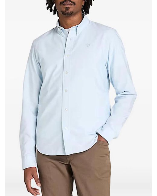 Timberland Blue Button-Fastening Long-Sleeve Shirt for men