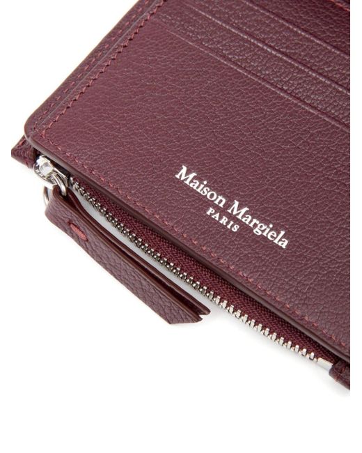 Maison Margiela Purple Four-stitch Leather Wallet