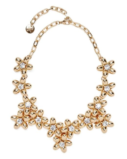 Collana Flower Cluster di Carolina Herrera in Metallic
