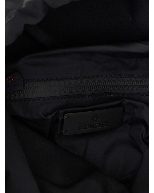 Moncler Rugzak Met Geborduurd Logo in het Black voor heren
