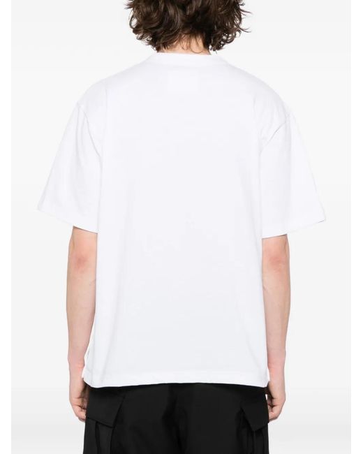 Sacai White Chest Pouch Pocket T-Shirt for men