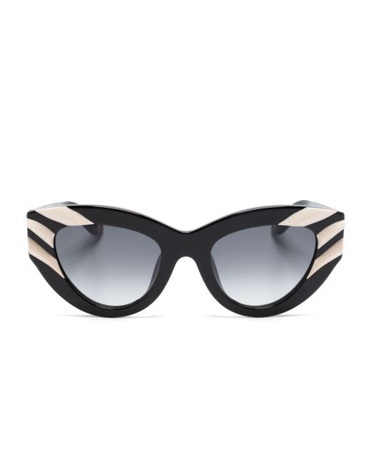 Roberto Cavalli Black 3d-detail Cat Eye-frame Sunglasses