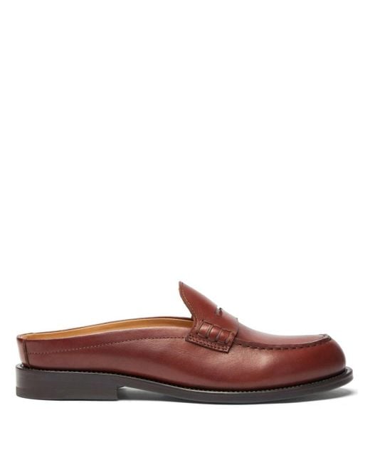 Scarosso Brown Clementina Leather Mules