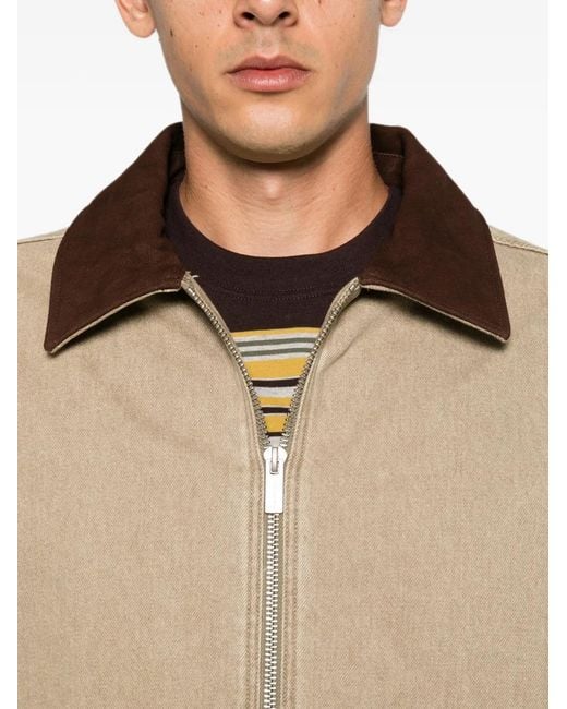 Drole de Monsieur Natural Zip-Fastening Long-Sleeve Jacket for men