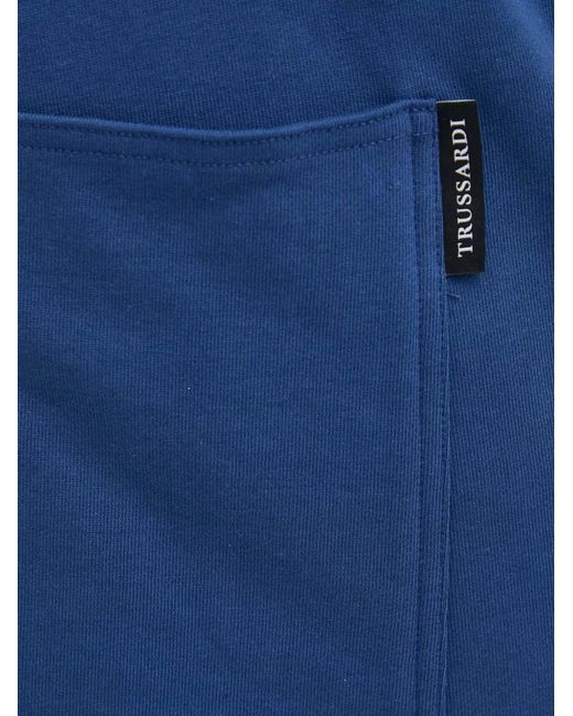 Trussardi Blue Drawstring Track Shorts for men