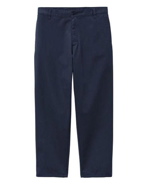 Carhartt Blue Logo-Patch Trousers for men