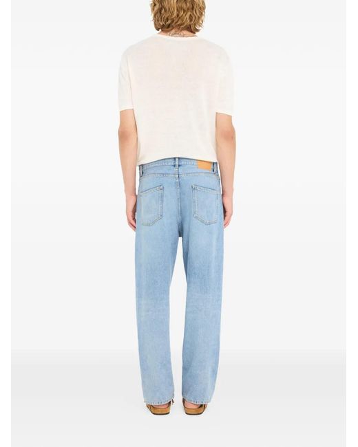 Alanui Blue Patch-Pocket Jeans for men