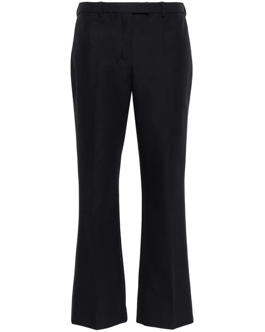 Max Mara Blue Pressed-Crease Flared Trousers