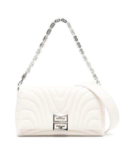 Givenchy White 4g Chain-link Shoulder Bag