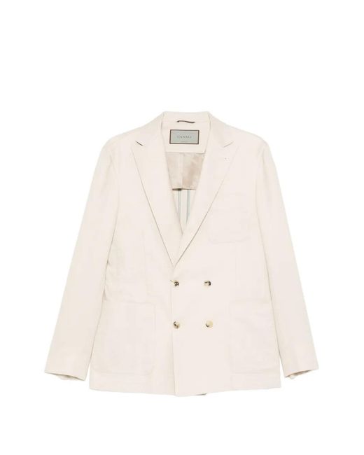 Canali Natural Veste À Boutonnière Croisée for men