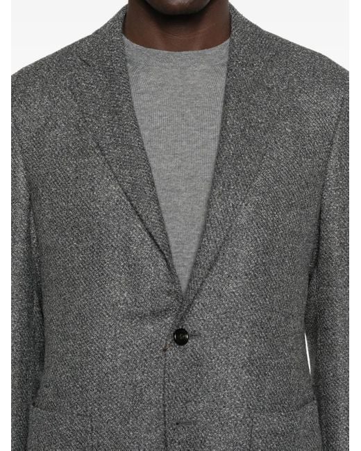 Chaqueta texturizada con dos botones Canali de hombre de color Gray
