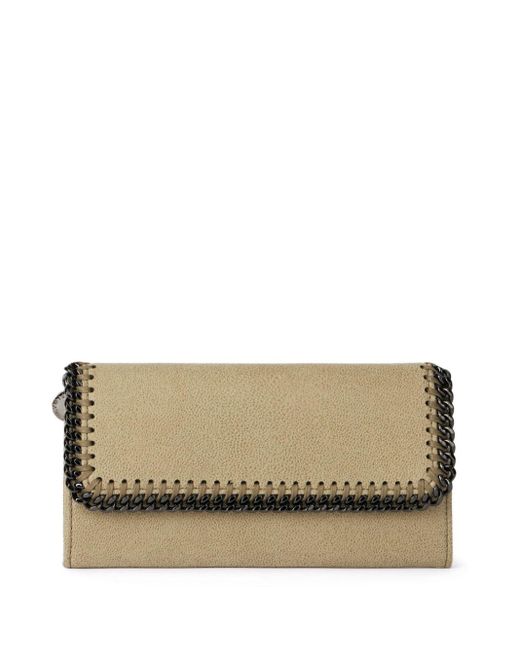 Stella McCartney Natural Falabella Flap Continental Wallet