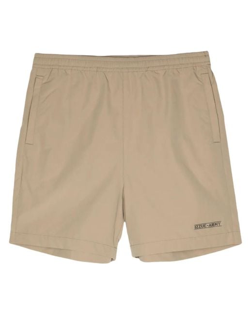 Izzue Natural Logo Patch Shorts for men