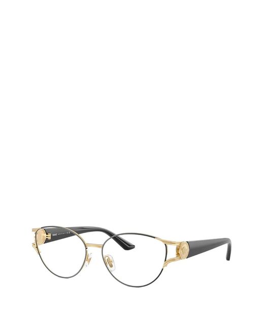 Versace White Medusa-Detail Glasses