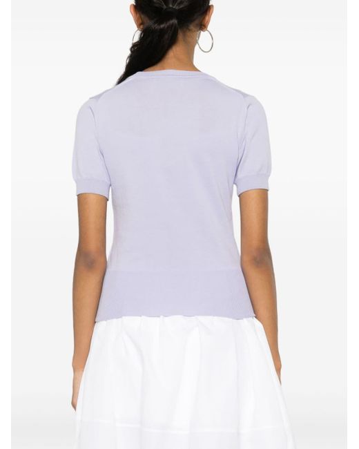Vivienne Westwood Purple T-Shirt mit Orb-Stickerei