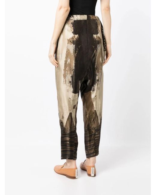 Masnada Black Graphic-Print Trousers