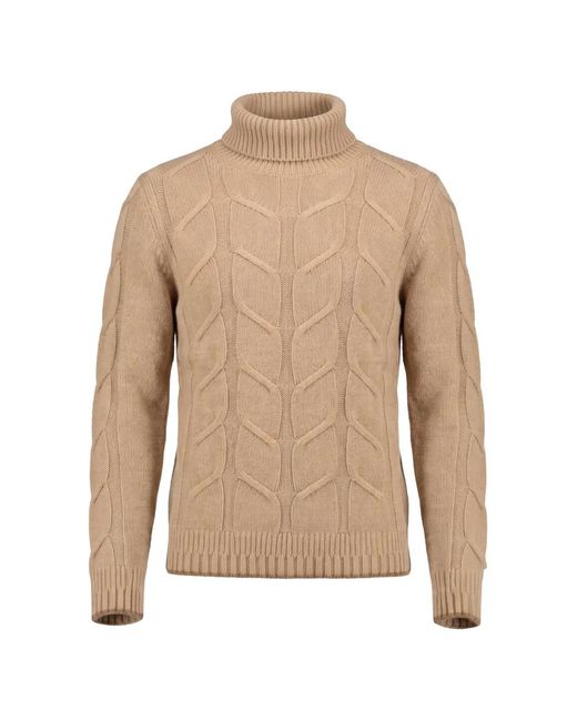 Altea Natural Cable-Knit Wool Sweater for men
